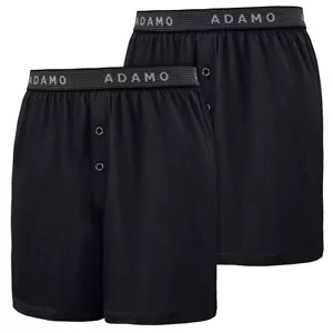 Adamo 2 Pack Boxer Briefs Plus Size Black Jonas - Picture 1 of 1