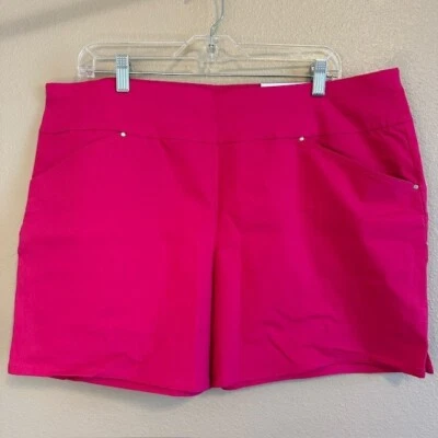 INC International Concepts Women's Pink Dragonfruit Pull-On Chino Shorts 18 NWT - Image 1 of 4