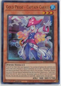 YuGiOh Photon Hypernova - Gold Pride - Captain Carrie Foil Ultra Raro #EN088 - Imagen 1 de 2