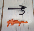Vintage Masters of the Universe Webstor Orange Gun and Purple Hook Weapons