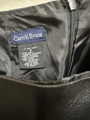 Marca de cuero negro: falda de cuero Carroll Evans para dama talla 6 Foto 1 de 4
