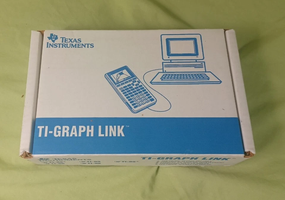Cable de enlace Texas Instruments TI-Graph con caja y software vintage y raro Foto 1 de 4