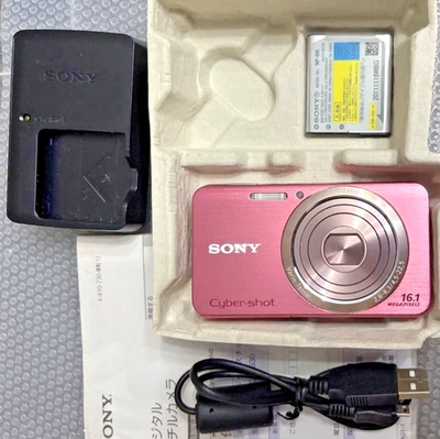 Sony Cyber shot DSC-W630 16.1MP 5x Compact Digital Camera Pink F/S From Japan - Image 1 of 4
