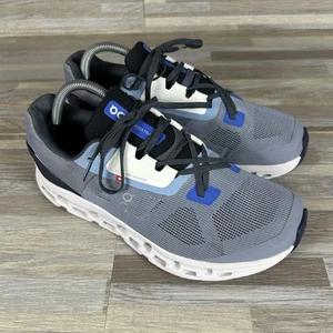 On Cloudstratus Shoes Mens 8.5 Fossil Gray Midnight Blue Running Shoes 39.99007 - Picture 1 of 14