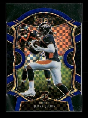 2020 Panini Select #56 Jerry Jeudy Blue Prizm Die Cut Denver Broncos - Image 1 of 2