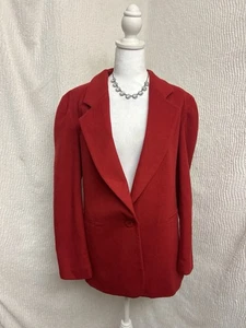 Blazer donna Nordstrom vintage rosso misto lana cashmere taglia large - Foto 1 di 14