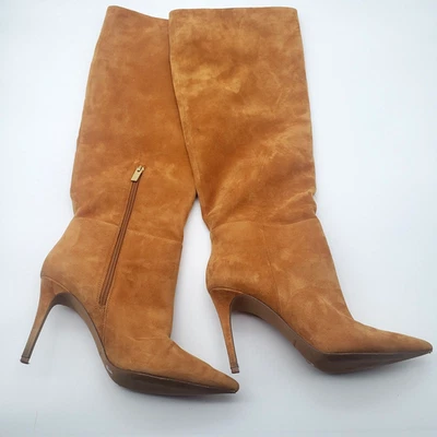 Botas femininas Vince Camuto camurça camelo stiletto tamanho 11 - Imagem 1 de 4