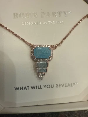 Bomb Party Necklace RBP5868 ‘A Fiery Love’ Rose Gold Plating - Image 1 of 2