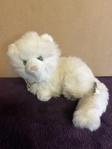 Russ Nikki Cat White Plush Soft Toy with Necklace 10" - Picture 1 of 8
