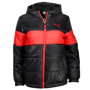 PUMA Zipup Colorblocked Puffer Full Zip Jacket Youth Boys Size L Casual Athleti - Picture 1 of 3