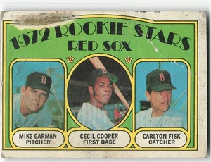 1972 Topps #79 Mike Garman / Cecil Cooper / Carlton Fisk (low grade) Red Sox - Bild 1 von 2