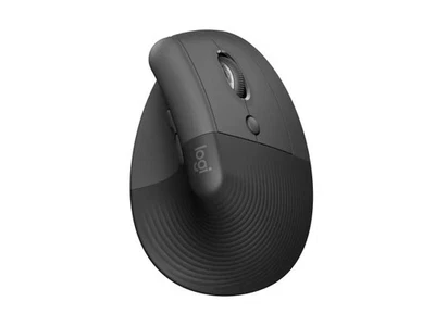 Logitech Lift Vertical Ergonomic Wireless Optical USB Mouse, Graphite (Right) - Image 1 of 4
