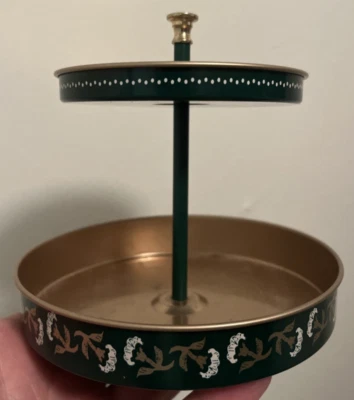 IKEA Anilinare Organizador 2 Niveles Metal 4" Verde Escritorio Vacaciones Pájaros Navidad Foto 1 de 4