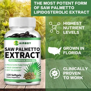 Saw Palmetto Extract - Salute della Prostata per Uomo, Prevenire la Caduta dei Capelli, Bloccanti DHT - Foto 1 di 8