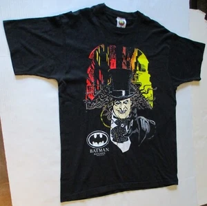 Batman Returns The Penguin Maglietta Vintage XL 1992 Be There DC Comics SinglStch - Foto 1 di 13