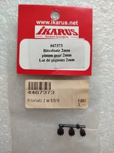 Ikarus 67373 Pinion Gear 2 mm 8T 9T 10T (3 pcs) Helicopter Fun Piccolo Vintage - Picture 1 of 1