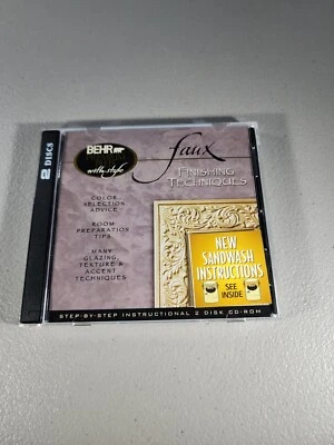 Behr Premium Plus With Style Faux Finishing Techniques CD-ROM Decorate Paint DIY - Image 1 of 2