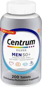 Silver Men'S 50+ Multivitamin with Vitamin D3, B-Vitamins, Zinc for Memory an... - Picture 1 of 1
