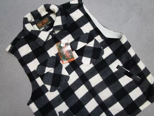 Men's Vest Trail Crest Plaid Zip Up Outdoor Work Wear Sleeveless Jacket Size XL - Picture 1 of 10