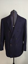 Brioni Mens Stunning Double Brested Blazer Jacket Pure Wool Purple Size 56 44 !!
