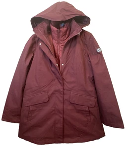 Lands End Womens Medium Red 3-in-1 Systems Jacket Vest Water Resistant Coat - Picture 1 of 13