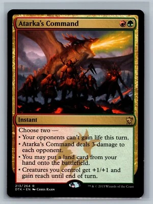 Magic MTG Dragons of Tarkir Atarka's Command #213/264 TCG CCG - Image 1 of 2