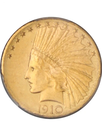 1910-D MS63 Indian Gold Eagle, PCGS 39429224 Cover