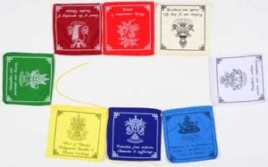 Tibetische Gebetsfahnen mit Tashi Tagey - Ashta Mangala - 8 Fahnen - Nepal - Bild 1 von 9