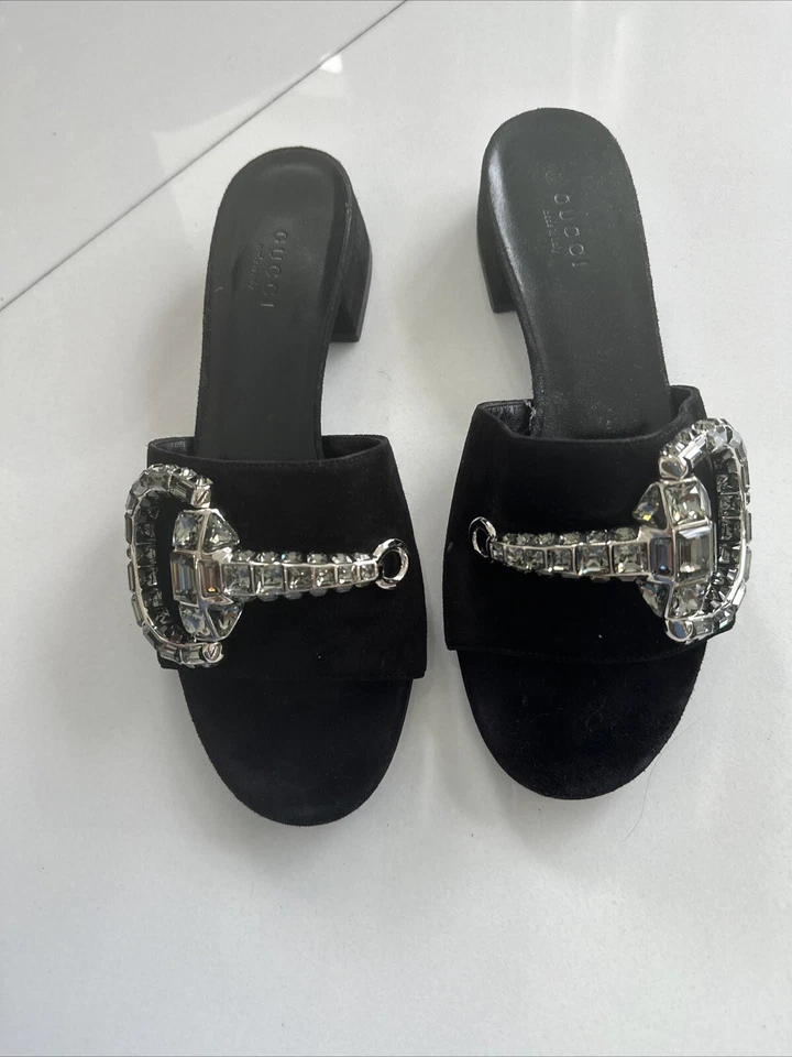  Gucci swarovski sandals Size6 In A Half - Image 1 of 4