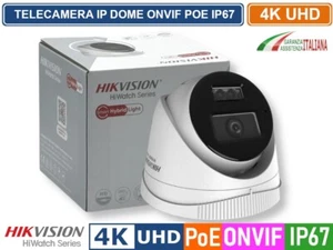 TELECAMERA IP NETWORK DOME 8 MEGAPIXEL ULTRA HD 2.8MM DOPPIA ILLUMINAZION IP67. - Foto 1 di 4