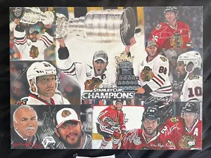 2013 Chicago Blackhawks 11 Signatures Robert Stephen Simon Giclee BAS Toews Kane - Picture 1 of 9