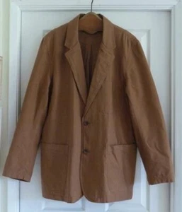 DULUTH Brown Canvas Fire Hose Presentation 10-Pocket Blazer Jacket L Tall Mint! - Picture 1 of 12