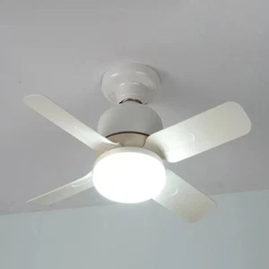 E27 Socket LED Ceiling Fan Light 14W with Remote for Bedroom Living Room (White) - Picture 1 of 12