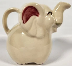 Vintage Milk Creamer Jug Elephant 4.5"H Heavy Ceramic A45 - Picture 1 of 6