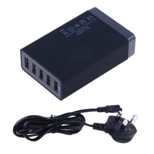 5-Port USB Charger 30W 5V/8A Portable USB Power Desktop Charging - Zdjęcie 1 z 12