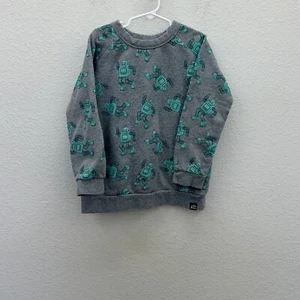 Whistle & Flute Robot Organic Cotton Crewneck Pullover Sweatshirt Kids size 9-10 - Picture 1 of 4