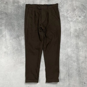 Pantalón Allsaints Tallis Corte Cónico Algodón/Lana Marrón Talla 30 W32 L25 - Imagen 1 de 24
