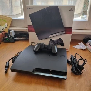 Console Sony Playstation 3 Slim 120GB Nera con Scatola, Controller e Cavi - Imagen 1 de 15