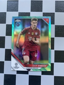 2021-22 Topps Chrome UCL RC Josip Stanisic Aqua /199 Bayern München b - Bild 1 von 2