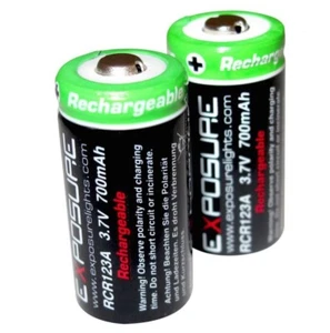 Exposure Lights Rechargeable RCR123A Lithium-ion Batteries (2) for Flash/Flare - Picture 1 of 1