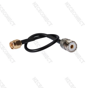 SO239 UHF Conector hembra a SMA macho Enchufe RF Adaptador Cable cola de cerdo RG174 20 cm - Imagen 1 de 2