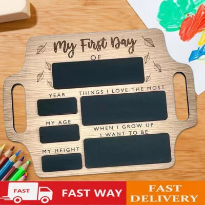 Reusable Back to School Sign Wooden , 1st Day of Kindergarten Sign, Wooden First - image 1 of 4