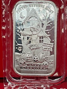 Postal Express Mint Halloween 1oz Rare Silver Bar - Picture 1 of 4