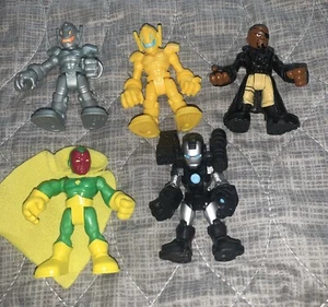 Hasbro Playskool Super Hero Marvel War machine Vision Fury Ultron Mini Figures - Picture 1 of 2