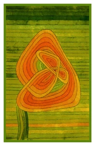 Patrón de punto de cruz contado con flor solitaria artista moderno expresionista Paul Klee - Imagen 1 de 10