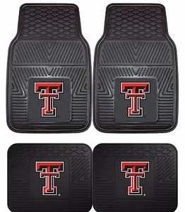 Juegos de 2 y 4 piezas de tapetes de alta resistencia Texas Tech Red Raiders para automóviles y camiones - Imagen 1 de 4