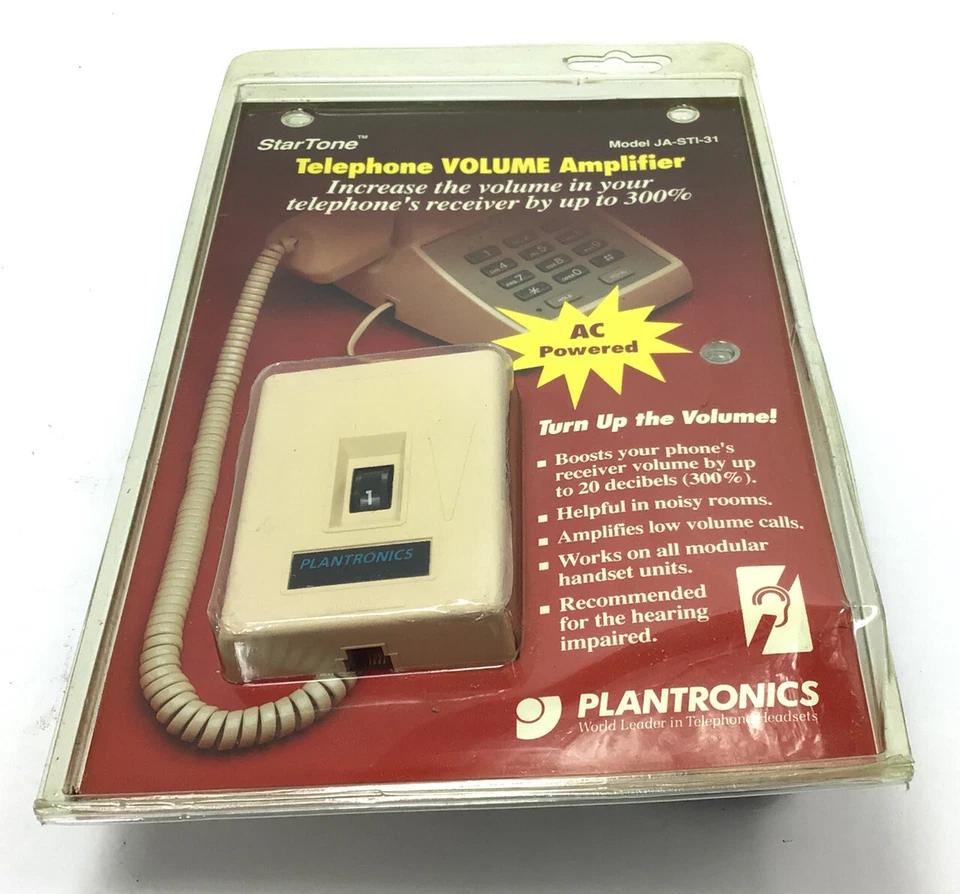 Vintage Plantronics Telephone Volume Amplifier StarTone Model JA-STI-31 NEW - Image 1 of 2