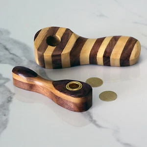 Bumble Bee 4" and Banjo 3½" Hand Crafted Premium Wood pipe Smoking Pipes - Picture 1 of 13