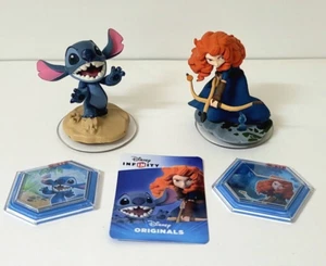 Merida and Stitch Disney Infinity 2.0 Toy Box Pack plus 2 Power Discs and Card - Picture 1 of 11