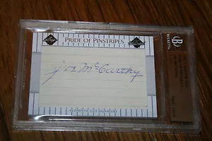 2011 Leaf Ink Prime Cuts SP Pride of Pinstripes Joe McCarthy HOF Auto 1/1 - Picture 1 of 3